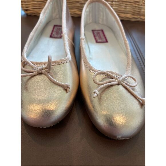NWOB L’amour gold ballet flats, Sz 2, $78 - Picture 2 of 7
